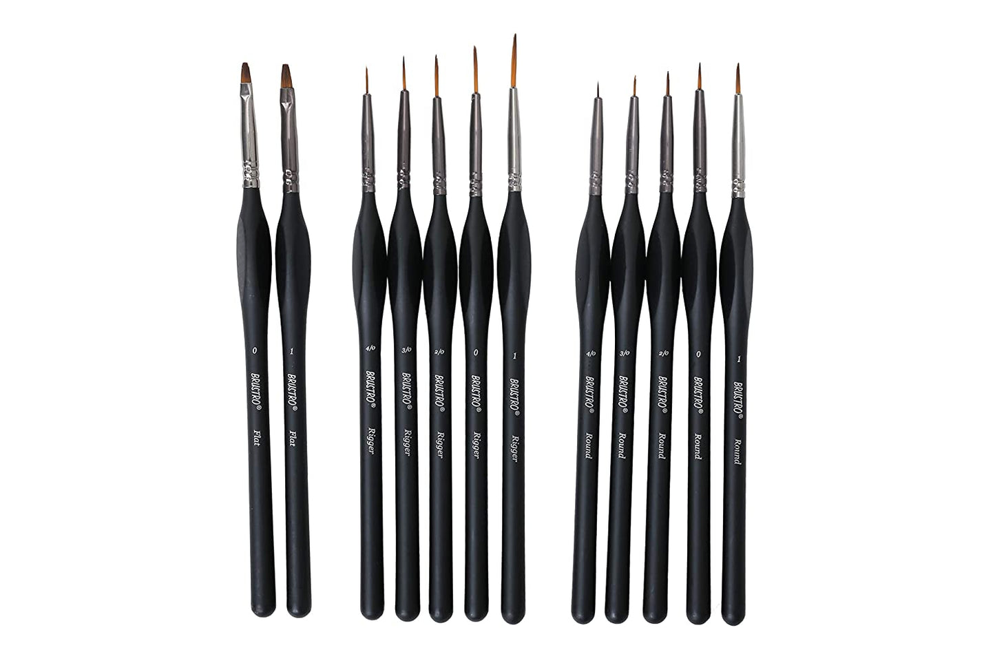 BRUSTRO Artists ’ Watercolour & Acrylic Miniature Brush Set of - 12