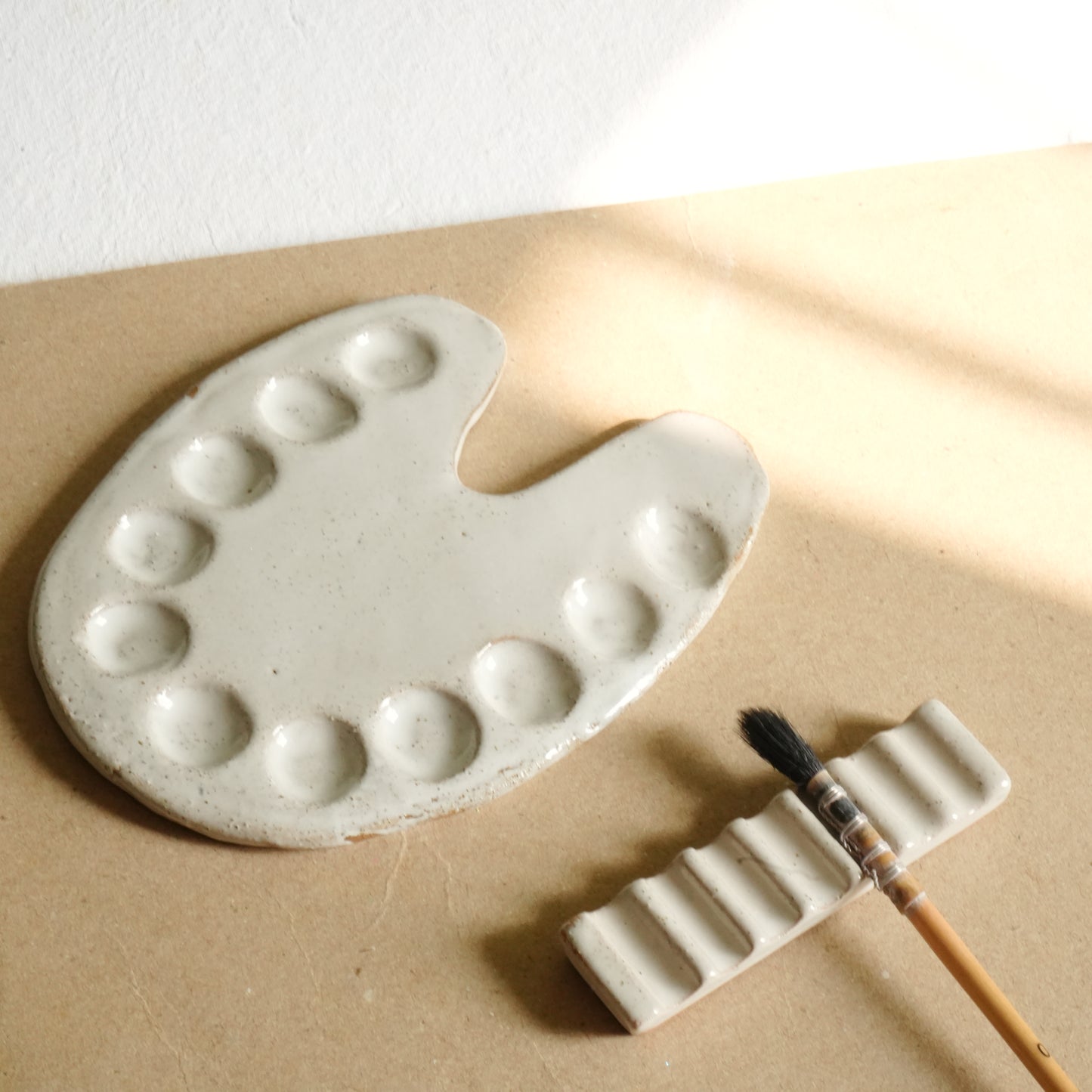 Handmade Ceramic Palette - Speckled finish, Artist gifts, Made in India