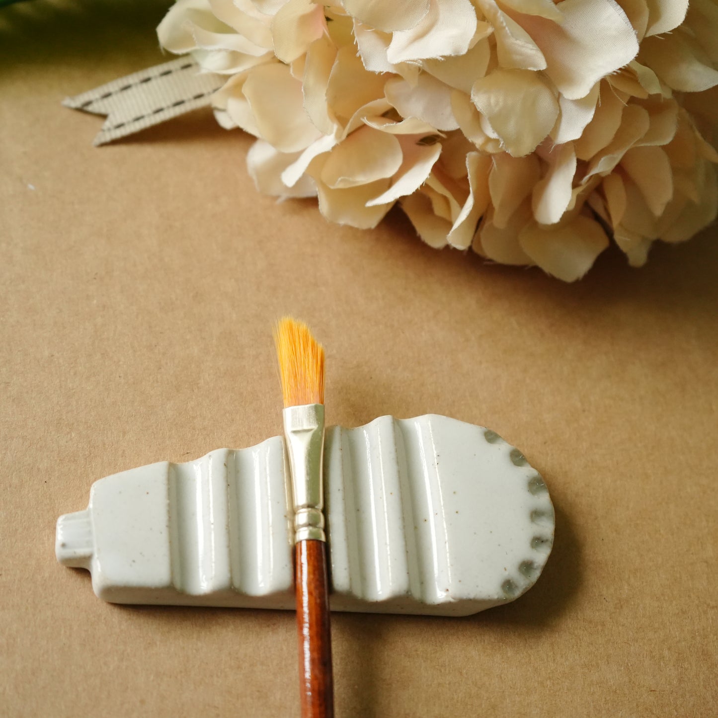 Ceramic Brushrest - Paint tube shaped