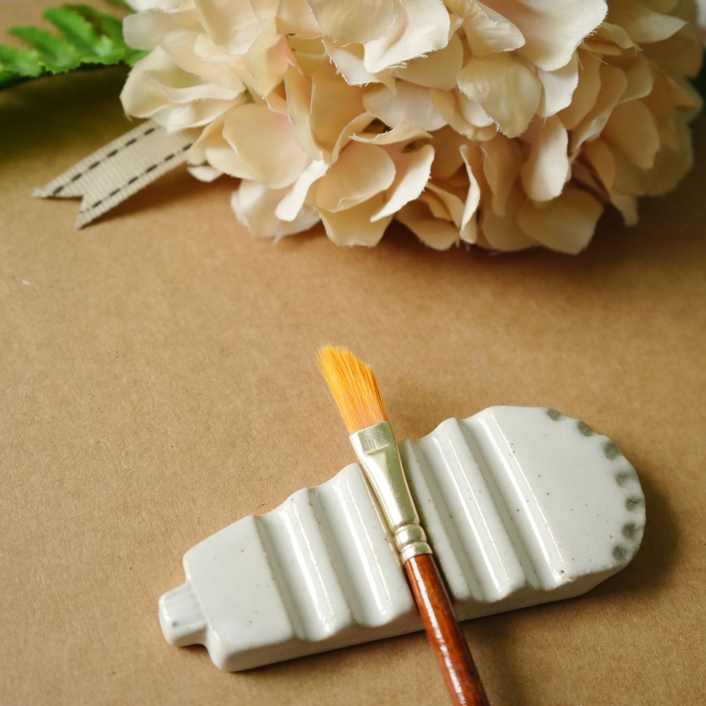 Ceramic Brushrest - Paint tube shaped