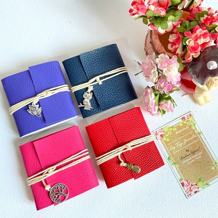 6.5 X 7 cm Miniature Journal (With Charm)