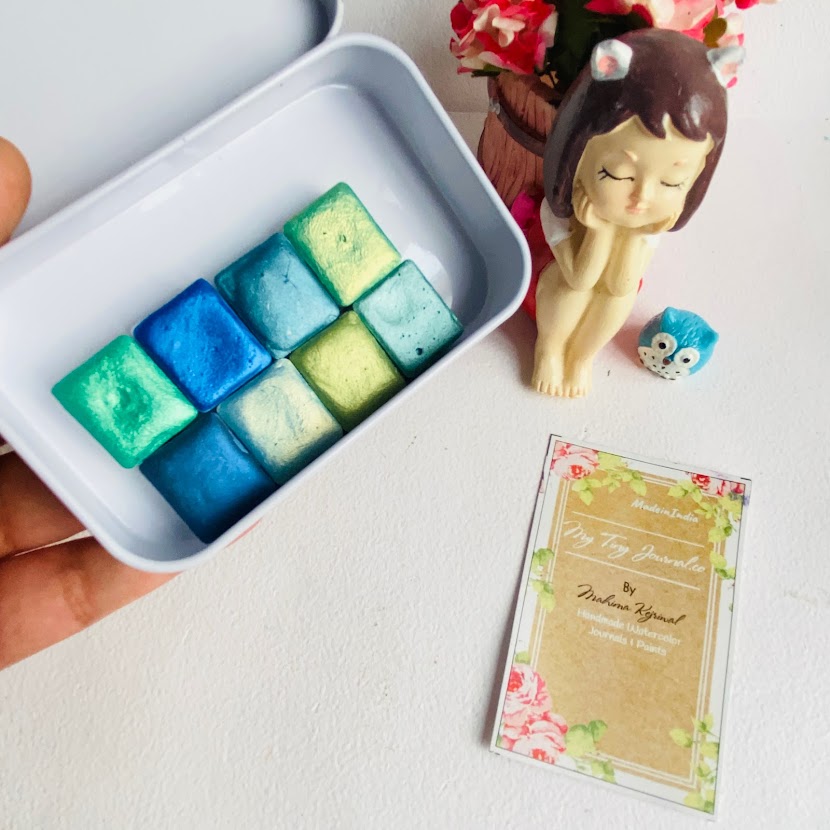 "PERSIAN" Palette - Set of 8 Metallic Half pans