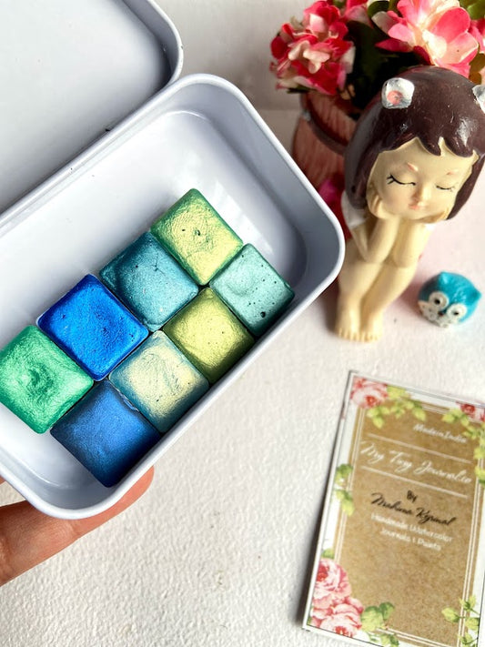 "PERSIAN" Palette - Set of 8 Metallic Half pans